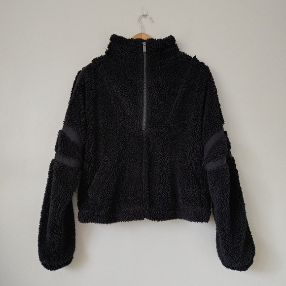 Free People Nantucket Fleece Sweatshirt Size Small Black Fp Movement Pullover - Picture 7 of 16